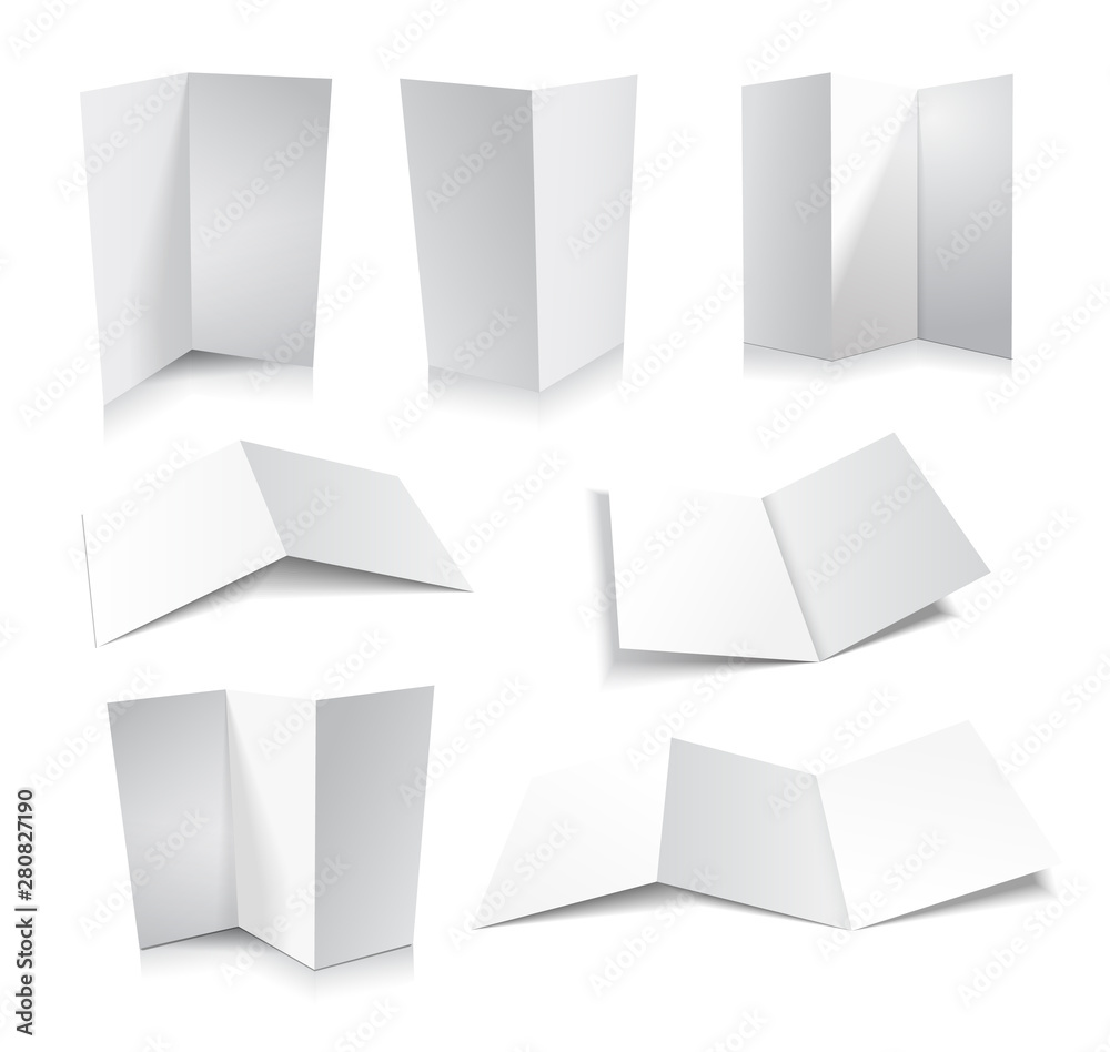 Magazine, booklet, postcard, flyer, business 3d card or brochure mockup template set isolated on white. Magazine, booklet, postcard, flyer, business 3d card or brochure mockup template set isolated on white.
