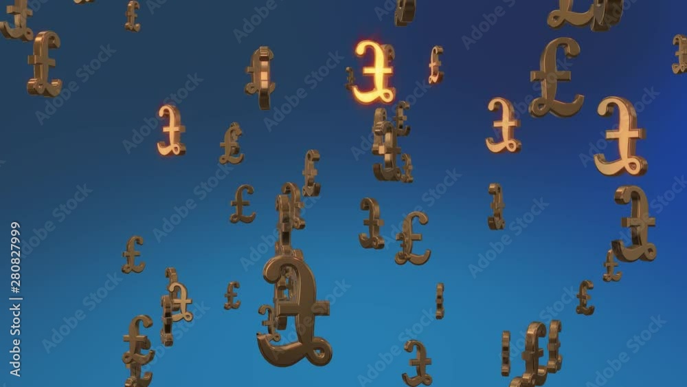 money finance motion background - animated rotating gold british pound sign money finance motion background - animated rotating gold british pound sign