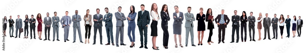 panoramic photo of a group of confident business people. panoramic photo of a group of confident business people.