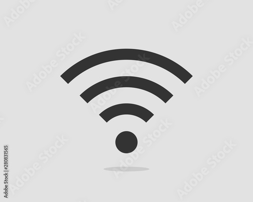 Free wi fi icon. Connection zone wifi vector symbol. Radio waves signal.