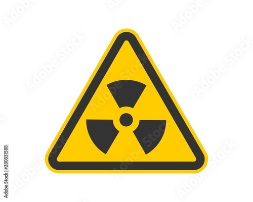 Radiation icon vector. Warning radioactive sign danger symbol.