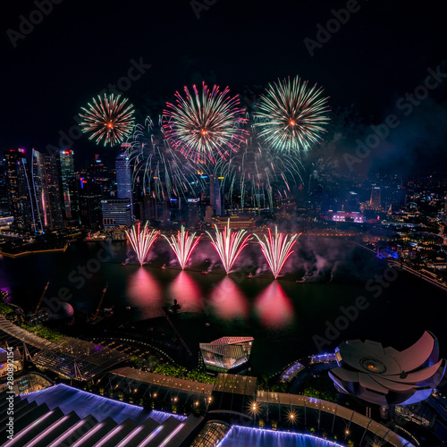 Singapore National day fireworks