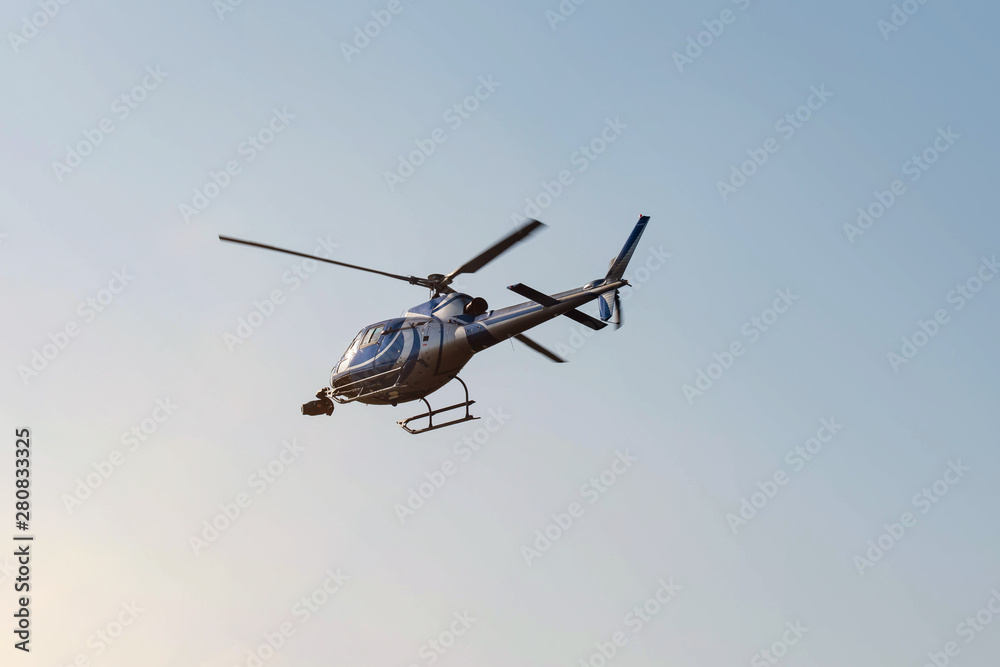helicopter equipped with a camera for television helicopter equipped with a camera for television