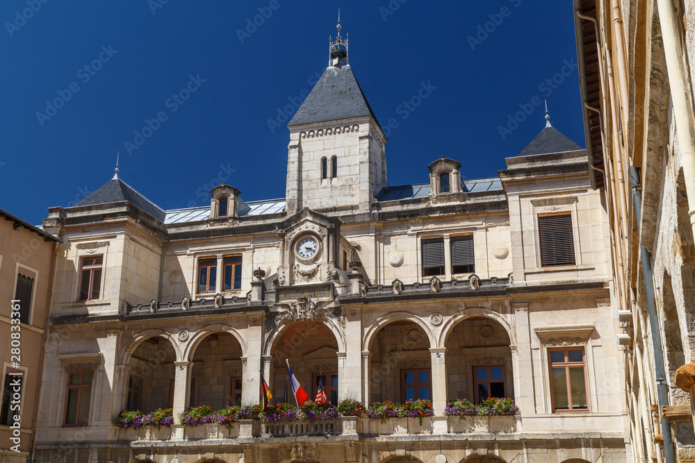 VIENNE / FRANCE - JULY 2015: Municipal building in the historic centre of Vienne, France