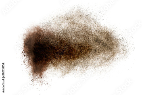 Wallpaper Mural Brown powder explosion isolated on white background. Torontodigital.ca