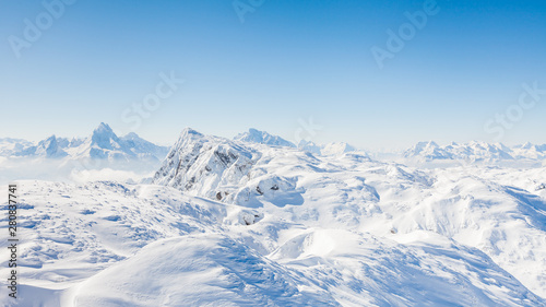 Untersberg Summit.  The view from the summit of Untersberg mountain in Austria.  The mountain straddles the border between Germany and Austria. © ATGImages