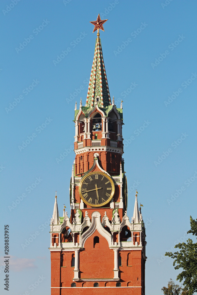 Spasskaya tower, Moscow Kremlin, Russia	