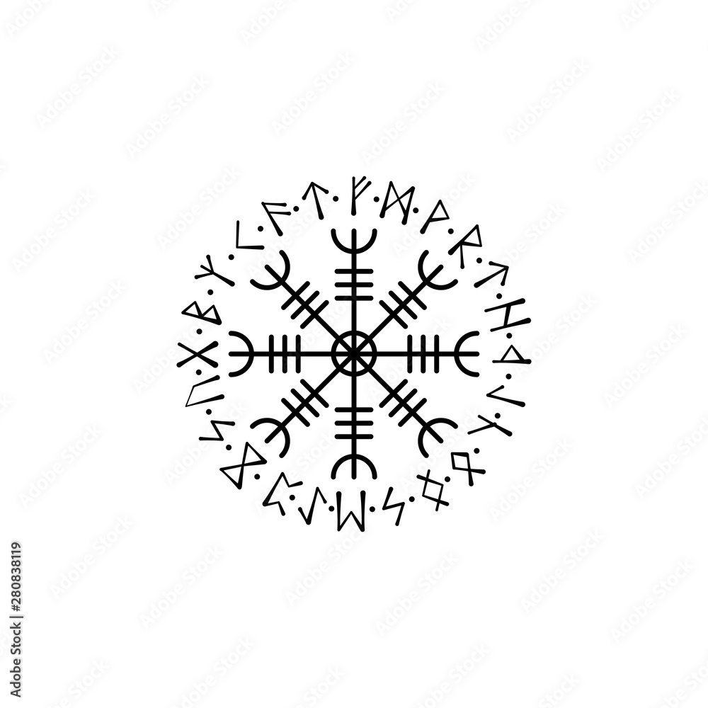 Old scandinavian runic grunge letters and viking symbol isolated on white background Old scandinavian runic grunge letters and viking symbol isolated on white background