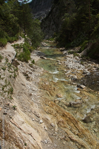 The creek Oetscherbach in Oetschergraben near to the Oetscher in Austria, Europe