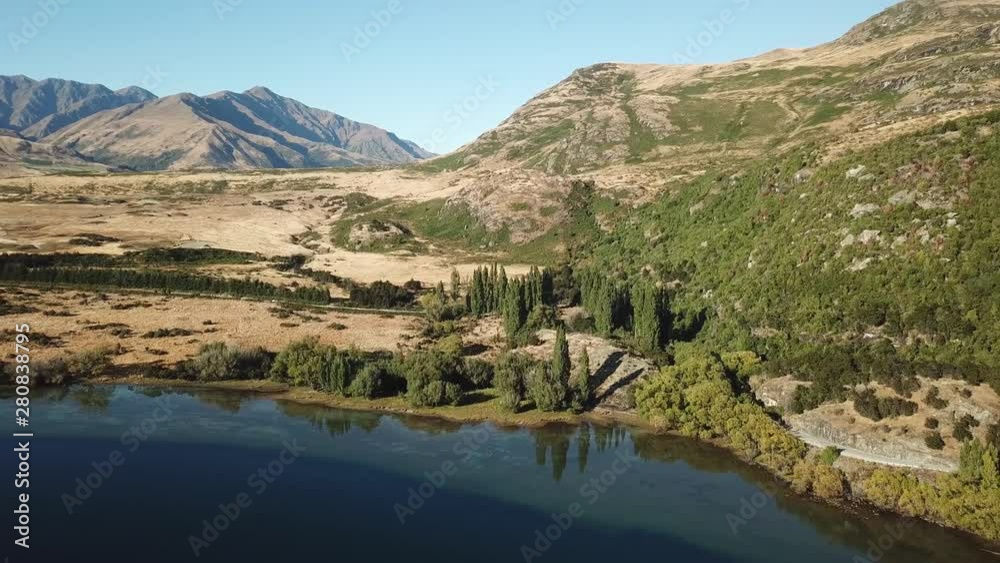 Aerial view Glendu Bay near Wanaka, New Zealand Aerial view Glendu Bay near Wanaka, New Zealand