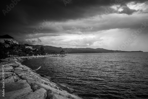 Black and white sunset Montego Bay Jamaica 