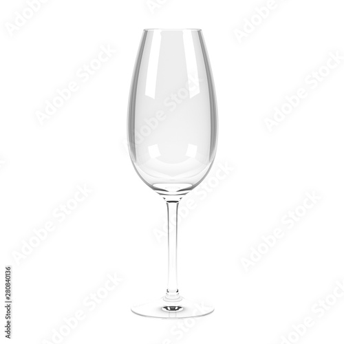 Wine glass. 3d rendering illustration isolated