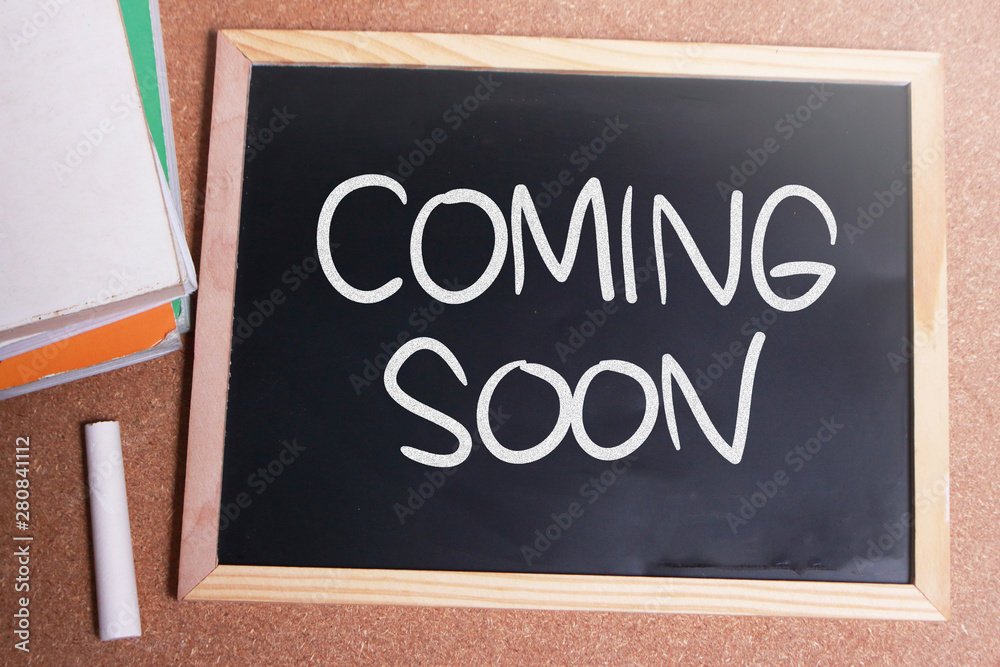 Fototapeta premium Coming Soon. Words Typography Concept