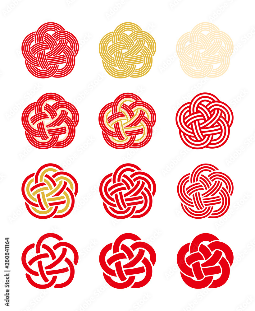 水引 梅結びセット Stock ベクター Adobe Stock