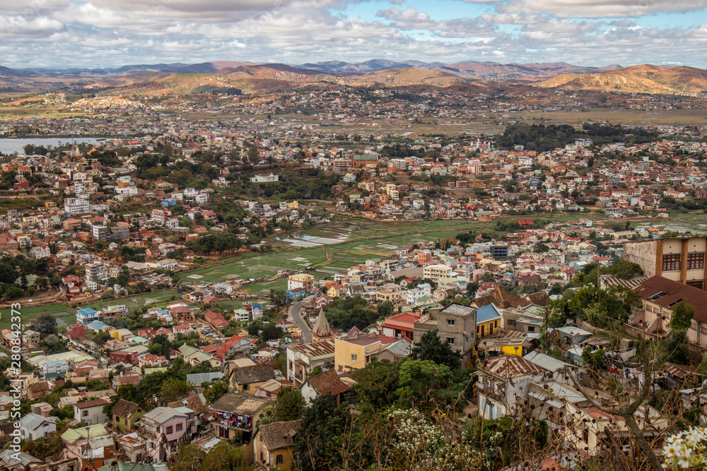 Vue panoremique d'Antananarivo à Madagascar