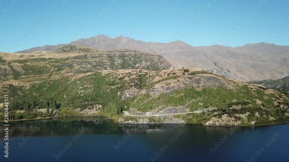 Aerial view Glendu Bay near Wanaka, New Zealand Aerial view Glendu Bay near Wanaka, New Zealand