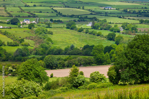 Campiña irlandesa en condado de Kilkenny. Sureste de Irlanda. photo