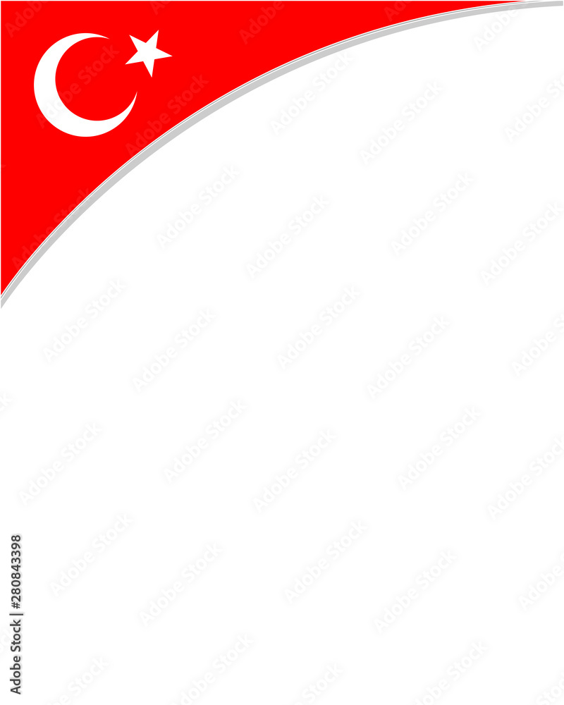 Turkish flag symbol border frame with clean space for your text. Turkish flag symbol border frame with clean space for your text.