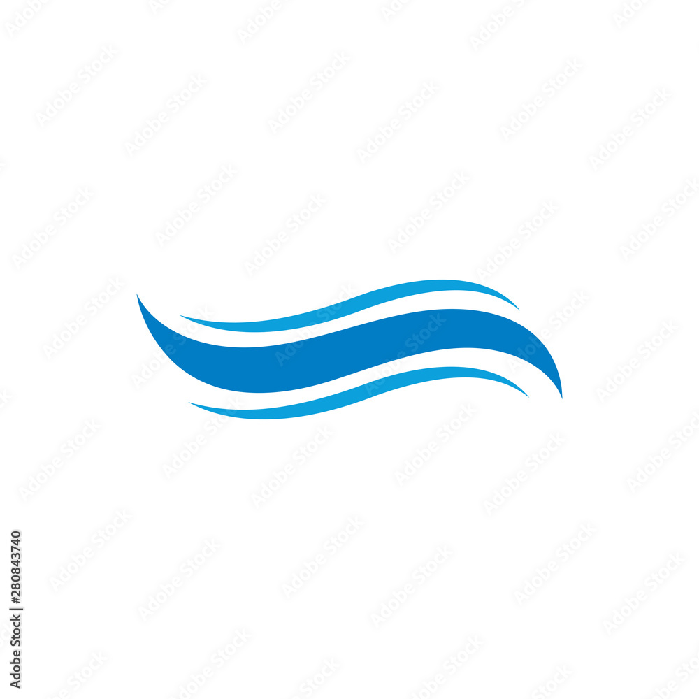 Water Wave symbol and icon Logo Template