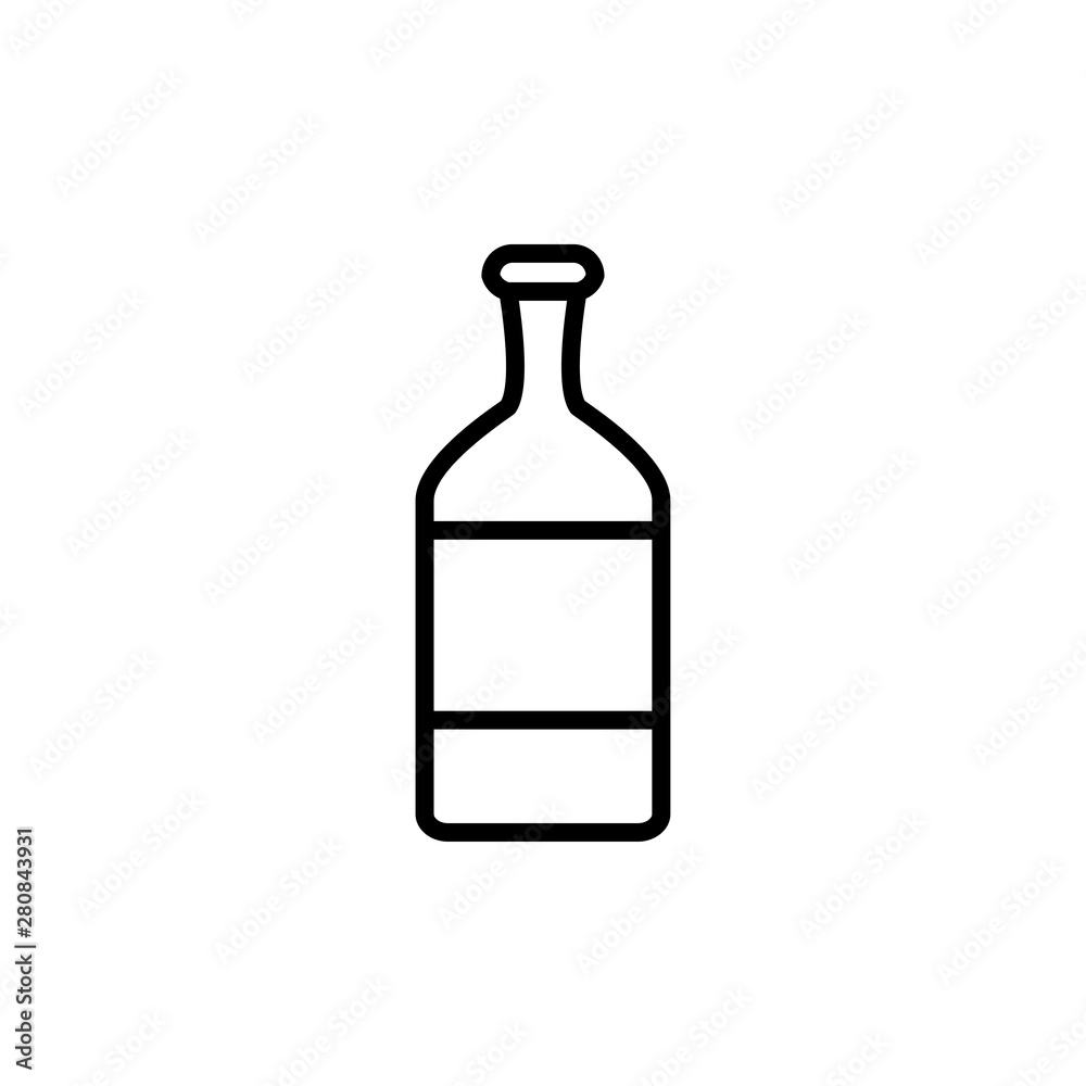 bottle illustration icon logo design template bottle illustration icon logo design template