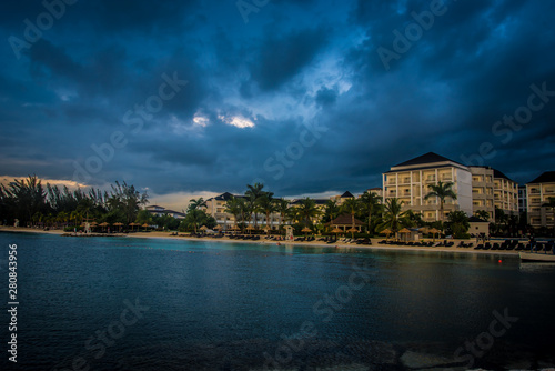 Sunset at Montego Bay Beach Jamaica  © Joseph