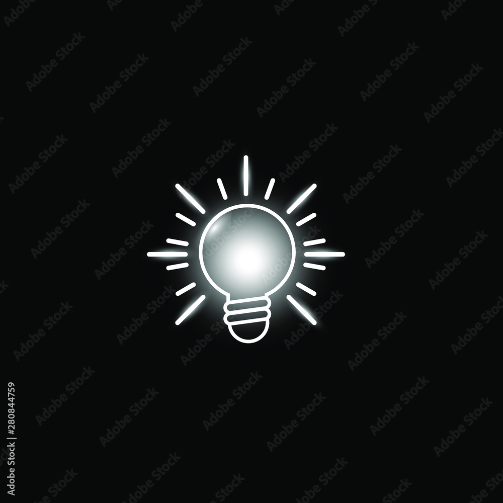 Obraz premium light bulb icon vector 