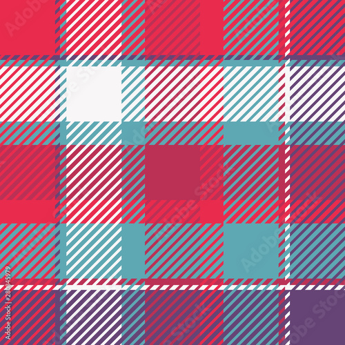 Plaid or tartan vector is background or texture in many color
