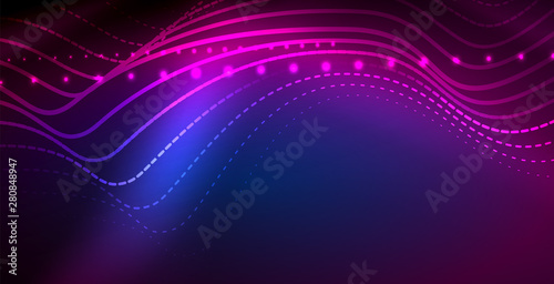 Neon lines shiny glowing background
