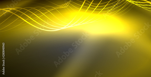 Neon lines shiny glowing background