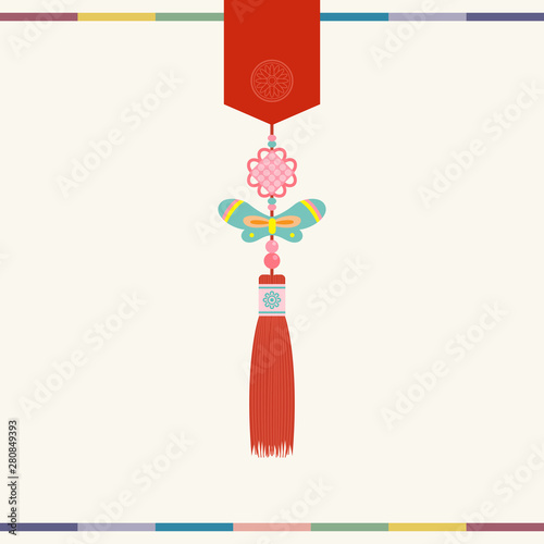 Korean traditional ornament. Korean traditional holidays background
