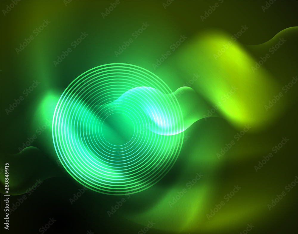 Fototapeta premium Neon lights vector abstract background