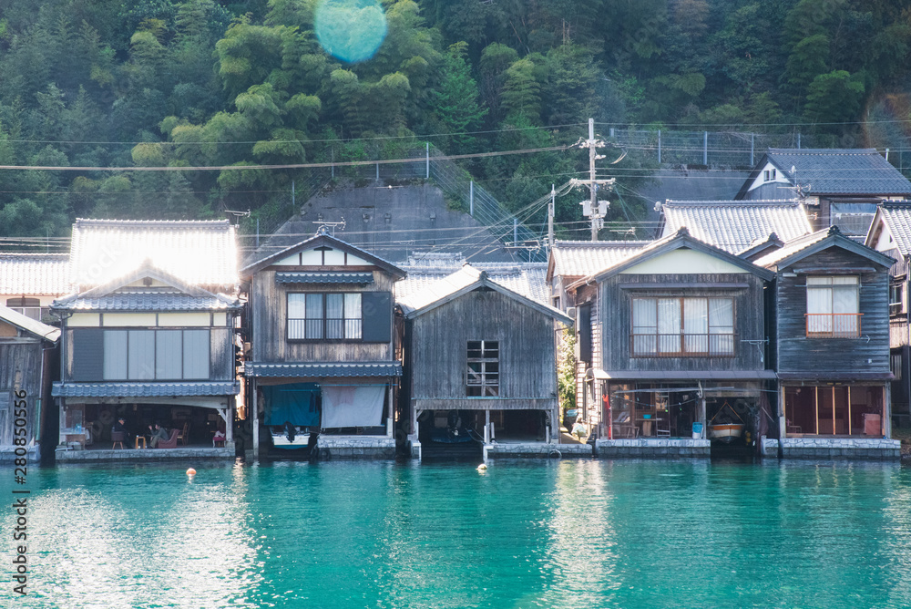 Ine Funaya Boat House, Seaside village old town of Japan, Ine, Kyoto, Japan. Landscape view. Ine Funaya Boat House, Seaside village old town of Japan, Ine, Kyoto, Japan. Landscape view.