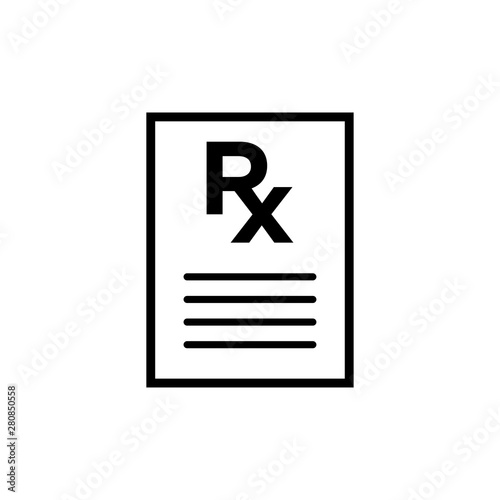 medical prescription illustration icon logo design template