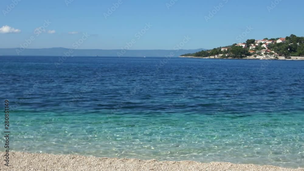 Beautiful view of the deserted Adriatic coast. Holidays in the Mediterranean Beautiful view of the deserted Adriatic coast. Holidays in the Mediterranean
