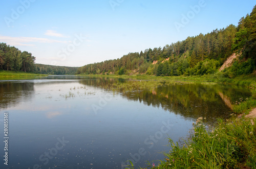 river in deep forest