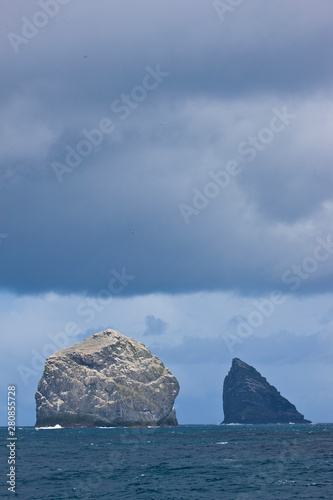 Isla Stac Lee y Stac an Armin. Colonia de alcatraz. Archipielago St. Kilda. Outer Hebrides. Scotland, UK
