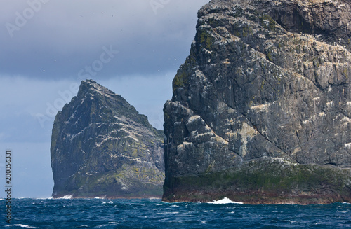 Isla Stac Lee y Stac an Armin. Colonia de alcatraz. Archipielago St. Kilda. Outer Hebrides. Scotland, UK