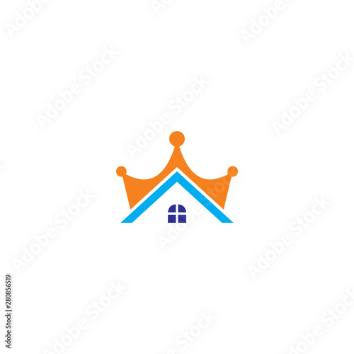 home king crown vector logo