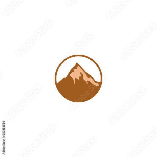 mountain nature icon logo