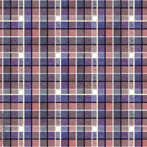 Seamless Scottish tartan pattern. textured pattern . Blue, pink plaid. 
