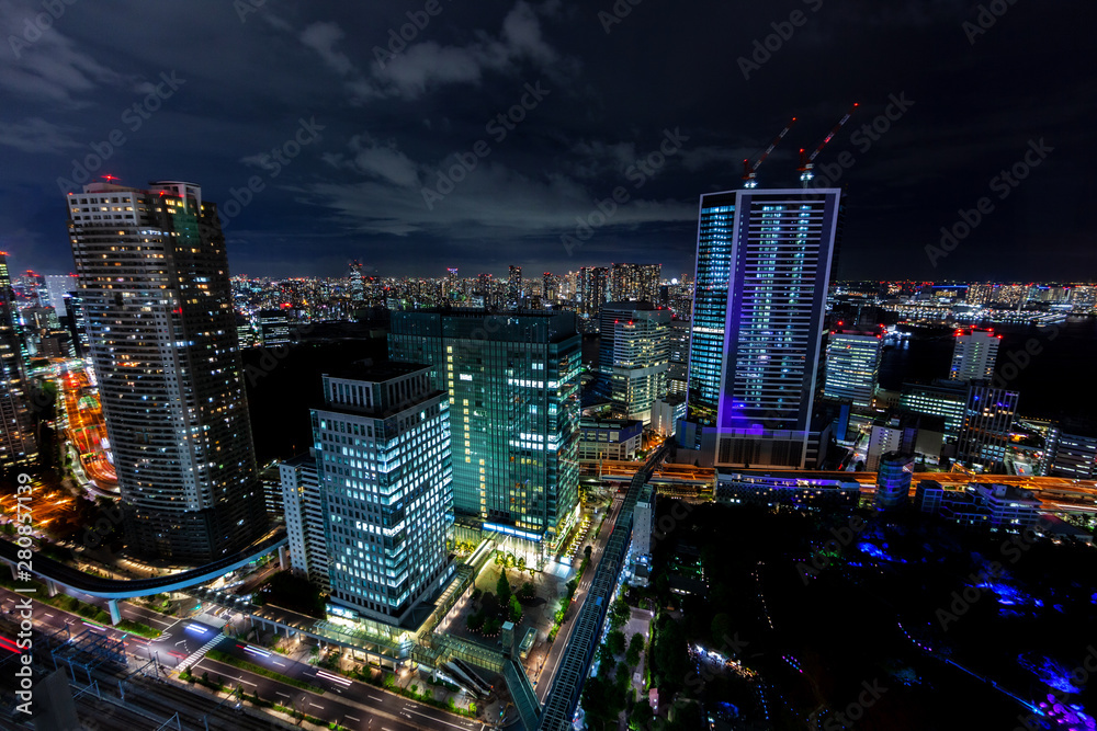 Fototapeta premium 不動産 都会 経済 夜景