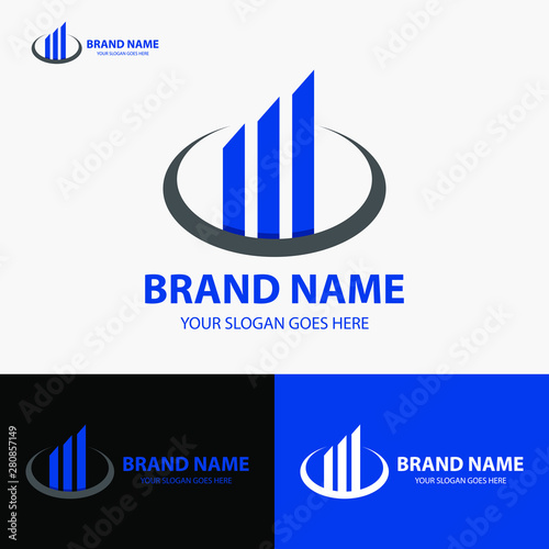 BUSINESS GROWTH LOGO ICON VECTOR TEMPLATE