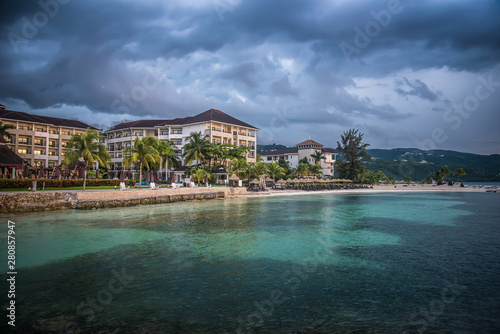Sunset at Montego Bay Beach Jamaica 