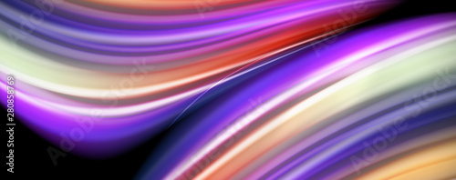Fluid liquid color wave lines  glowing colorful light effect  abstract composition template. Geometric technology abstract pattern. Movement concept