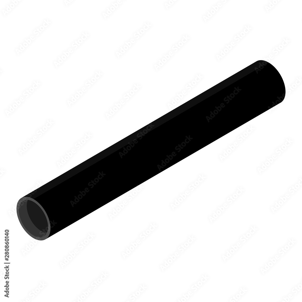 Steel or Aluminum pipe diameter isolated on white background. Industrial steel tubes Steel or Aluminum pipe diameter isolated on white background. Industrial steel tubes