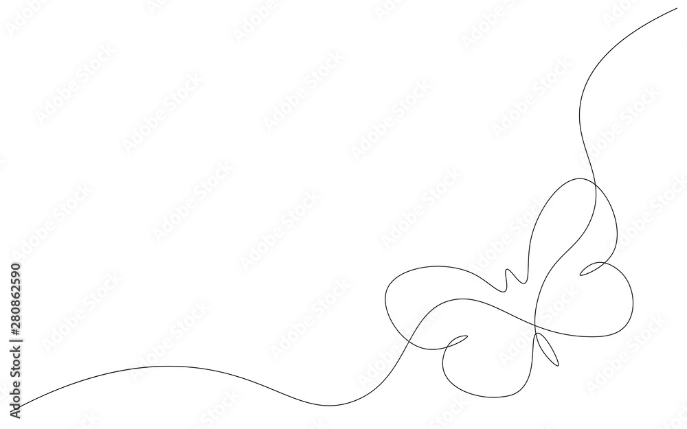 Butterfly one line drawing vector illustration Butterfly one line drawing vector illustration