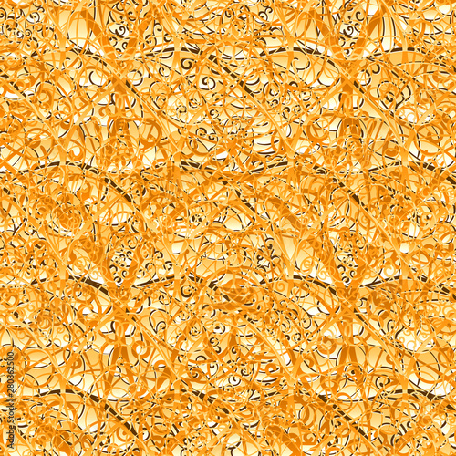 Abstract wavy vector background in autumn colors. Stylized mosaic pattern for postcard design and packaging and print on fabric.