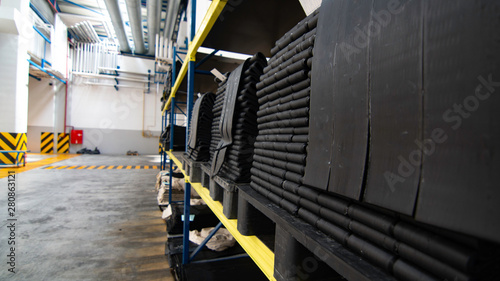 Rubber compound on the shelves