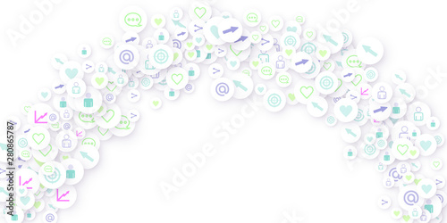 Social media marketing, Communication concept.