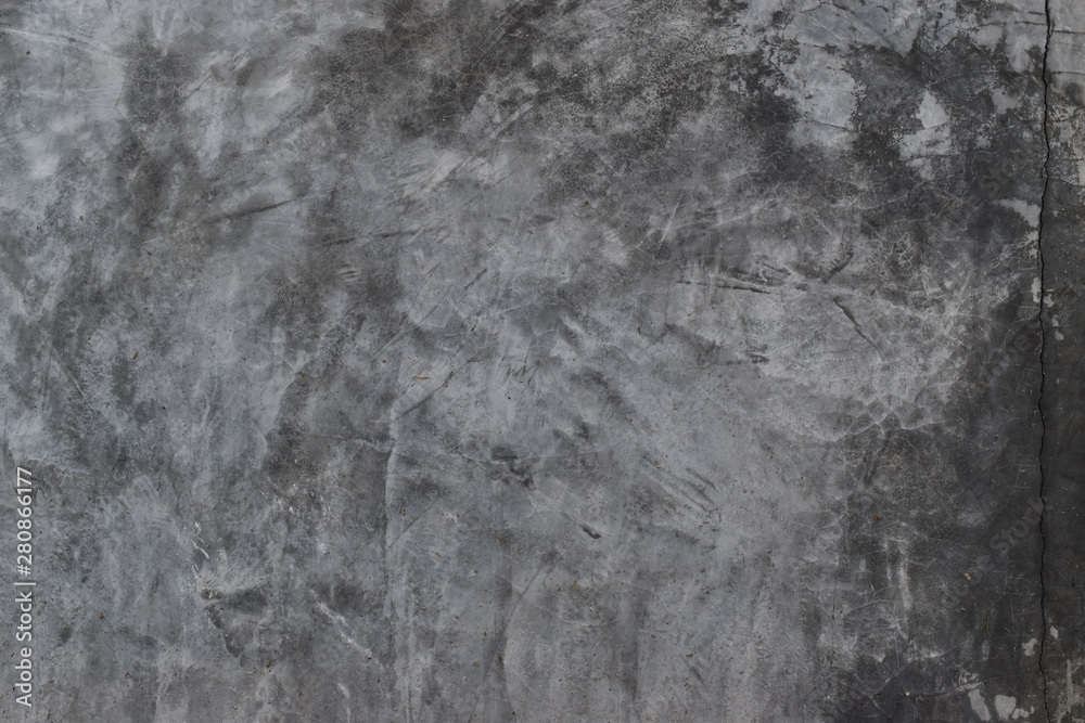 Fototapeta premium Grunge concrete wall with crack and stains. Cement texture for design and background.